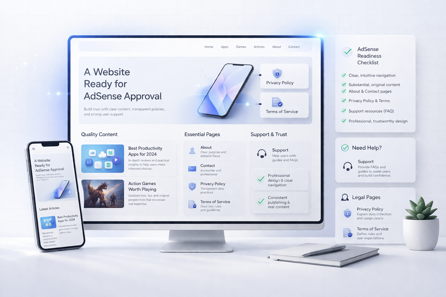 Cum pregatesti un site pentru aprobarea Google AdSense